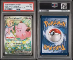 2025 POKEMON JTG SPECIAL ILLUSTRATION RARE LILLIE'S CLEFAIRY EX PSA 10 - Image 3