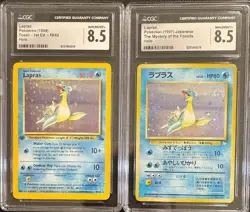 SEQUENTIAL CGC 8.5 LAPRAS 10 1ST EDITION FOSSIL & LAPRAS 131 🌀 JAPANESE POKEMON - Image 1