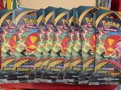 Pokemon TCG Sword & Shield Darkness Ablaze Sleeved Booster Packs - Lot Of 10 New - Image 1