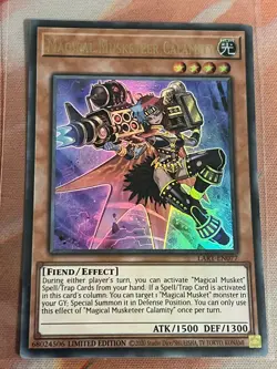 Yugioh Magical Musketeer Calamity - LART-EN077 Sealed Lost Art Promotional Card - Image 1