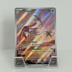 Pokemon TCG Mesprit Illustration Rare Holo Card 204/191 Sv08: Surging Sparks - Image 1