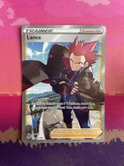 Pokemon Card Lance 192/195 Ultra Rare Full Art Silver Tempest Near Mint - Image 1