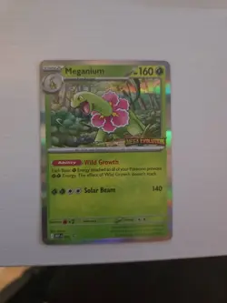 Pokemon Card Meganium 001 Black Star Promo Prerelease - Near Mint - Image 1