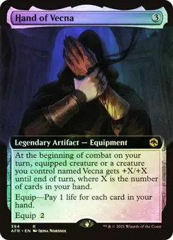 MTG FOIL Hand of Vecna Extended Art - Adventures in the Forgotten Realms #394 - Image 1
