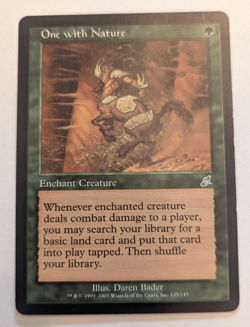 Magic Mtg Scourge One with Nature near mint - Image 1