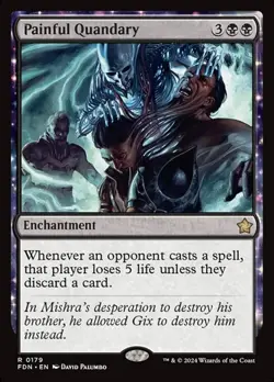 1x Painful Quandary - Foil NM Eng MTG - Foundations - Image 1