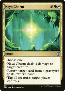 MTG Commander Zendikar Rising U Naya Charm #095 PLAYSET 4x x4 - Image 1
