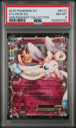 2016 Pokemon Sylveon EX Generations: Radiant Collection #RC21 PSA 8 - Image 1