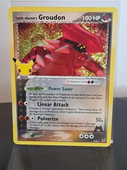 Team Magma's Groudon Pokemon TCG Celebrations 9/95 Classic Collection NM - Image 1