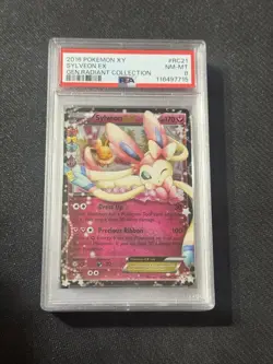 2016 POKEMON XY GENERATIONS RADIANT COLLECTION #RC21 SYLVEON EX PSA 8 - Image 1