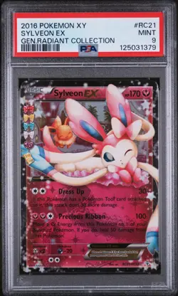 2016 POKEMON XY GENERATIONS RADIANT COLL #RC21 SYLVEON EX PSA 9 - Image 1