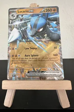 Lucario ex Pokemon Scarlet & Violet SVP 017 Holo Black Star Promo NM - Image 1