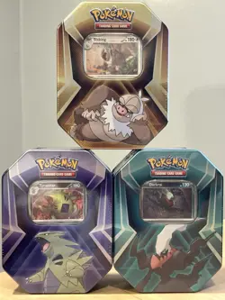 Pokemon TCG: Triple Whammy Tins Lot Of 3 Complete Set New Factory Sealed - Image 1