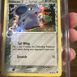 CGC 10 GEM MINT Nidoran 56/101 EX Dragon Frontiers Reverse Holo STAMPED Pokemon - Image 3