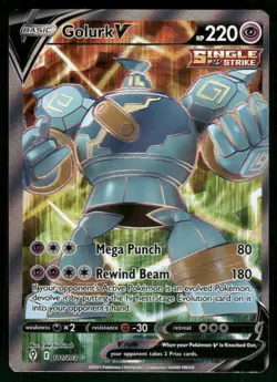 Golurk V (Full Art) 181/203 Ultra Rare Holo NM Pokemon SWSH07: Evolving Skies - Image 1
