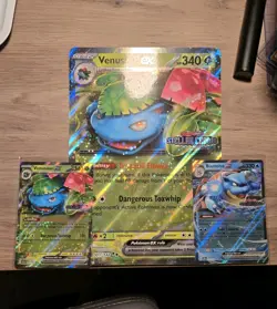 Pokemon TCG Venusaur Jumbo Stellar Crown Promo Gamestop Exclusive Blastoise - Image 1