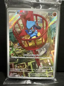 Riolu MEP 010 Black Star Promo Pokemon Center Exclzusive Stamped SEALED NM - Image 1