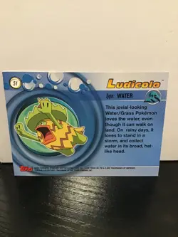 Ludicolo Topps Pokemon Advanced #51 2003 - Image 2