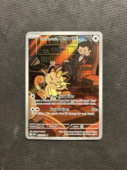 Pokemon TCG Team Rocket's Meowth 203/182! NM Condition! See Description! - Image 1