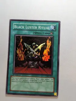 YuGiOh Black Luster Ritual Super Rare 1st Edition SYE-023 HP - Image 1