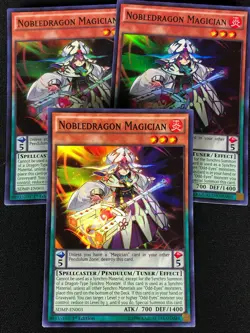 YUGIOH NOBLEDRAGON MAGICIAN SDMP-EN003 1ST SUPER X3(NM) - Image 1