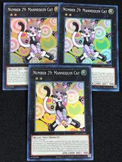 YUGIOH NUMBER 29: MANNEQUIN CAT OP21-EN009 SUPER X3 (NM) - Image 1