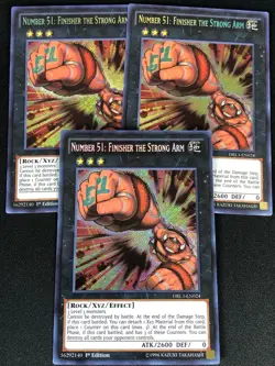 YUGIOH NUMBER 51 FINISHER THE STRONG ARM DRL3-EN024 1ST SECRET X3 (NM) - Image 1