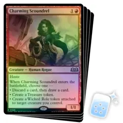 FOIL CHARMING SCOUNDREL X4 Wilds Of Eldraine WOE Magic MTG MINT CARD - Image 1