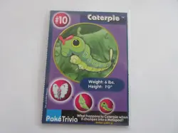 Caterpie Burger King Poke Trivia Pokemon Card NM - Image 1