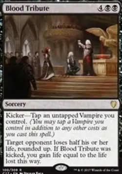 1x Blood Tribute Light Play, English Commander 2017 MTG Magic - Image 1