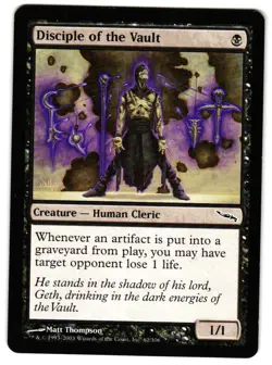 Magic_the_gathering Mirrodin Disciple of the Vault #62 2003,MTG,LP Common - Image 1