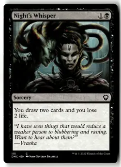 Night's Whisper #115 Commander: Dominaria United - Near Mint - Image 1