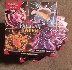 (6) Pokemon Scarlet & Violet Paldean Fates Booster Bundles - Image 1
