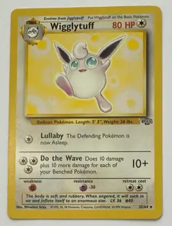 Wigglytuff Pokemon TCG Jungle Set Unlimited 32/64 Rare Non-Holo LP - Image 1