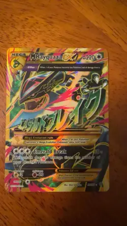 2015 Pokemon M Rayquaza EX (Shiny Full Art) - 98/98 XY - Ancient Origins Holo - Image 1