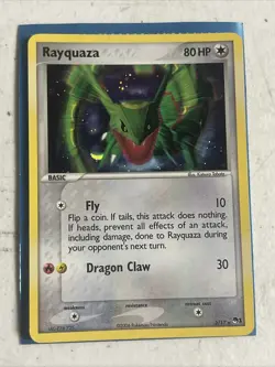Pokemon TCG Rayquaza 3/17 POP Series 1 Holo Mp - Image 1