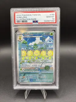 PSA 10 Sunflora Illustration Rare #169 2024 Pokemon TWM Twilight Masquerade IR - Image 1