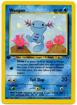 Pokemon - 1st Edition Neo Discovery Wooper 71/75 NM - Image 1