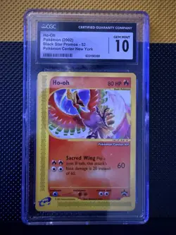 Pokemon TCG Ho-Oh Black Star Promo #52 2002 Pokemon Center NY CGC GEM MINT 10 - Image 1