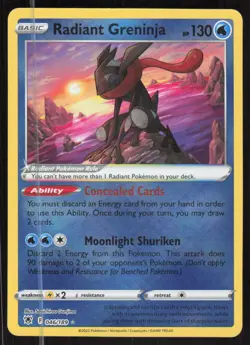 Pokemon TCG SWSH Astral Radiance #046/189 Radiant Greninja NM - Image 1