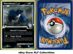 2009 Pokemon, Platinum, #77/127 Honchkrow G Lv. 47, Reverse Holo Common - Image 1