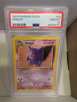 Pokemon - PSA GEM MINT 10 Gengar NON HOLO #20 - 1999 WOTC Fossil UNLIMITED - Image 1