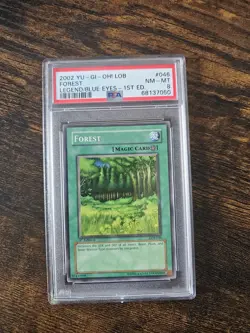PSA 8 Forest LOB-046 1st Edition Yu-Gi-Oh! Near Mint 2002 - Image 1