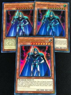 YUGIOH LEGENDARY KNIGHT TIMAEUS DLCS-EN001 1ST ULTRA X3 - Image 1