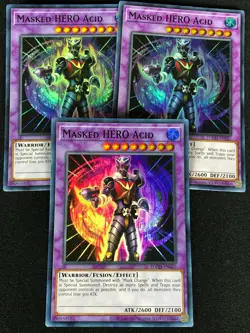 YUGIOH MASKED HERO ACID TOCH-EN045 SUPER X3(NM) - Image 1