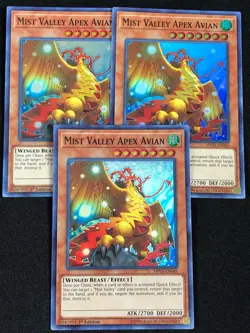 YUGIOH MIST VALLEY APEX AVIAN SHVA-EN045 1ST SUPER X3 (NM) - Image 1