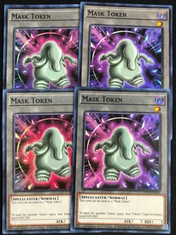 YUGIOH MASK TOKEN OP19-EN029 SUPER X4 NM - Image 1