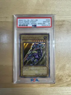 Yu-Gi-Oh! Asian English Gaia The Fierce Knight 1st Ed. LOB-006 PSA 10!! - Image 1