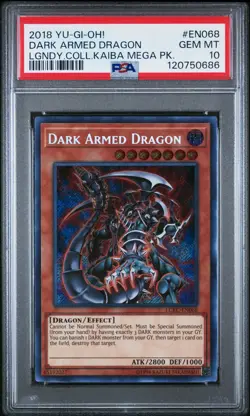 2018 Yu-Gi-Oh Legendary Collection Kaiba Mega Dark Armed Dragon EN068 PSA 10 - Image 1