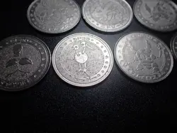 Pokemon Card Meiji Promo Battle Coin x7 Nidoking Muk etc #5050 - Image 4